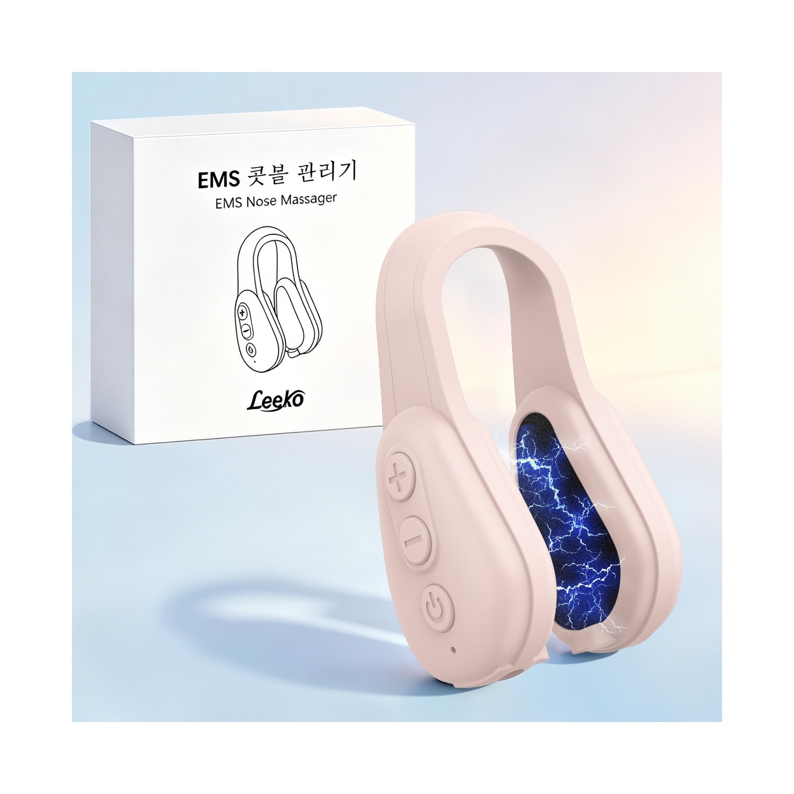 【新品・定価48,000円】韓国ドラッグストアで1位獲得のEMS・LED美顔器 Amazon | Leeko 鼻用美顔器 EMS鼻クリップ【韓国売上No.1】ブルーLED